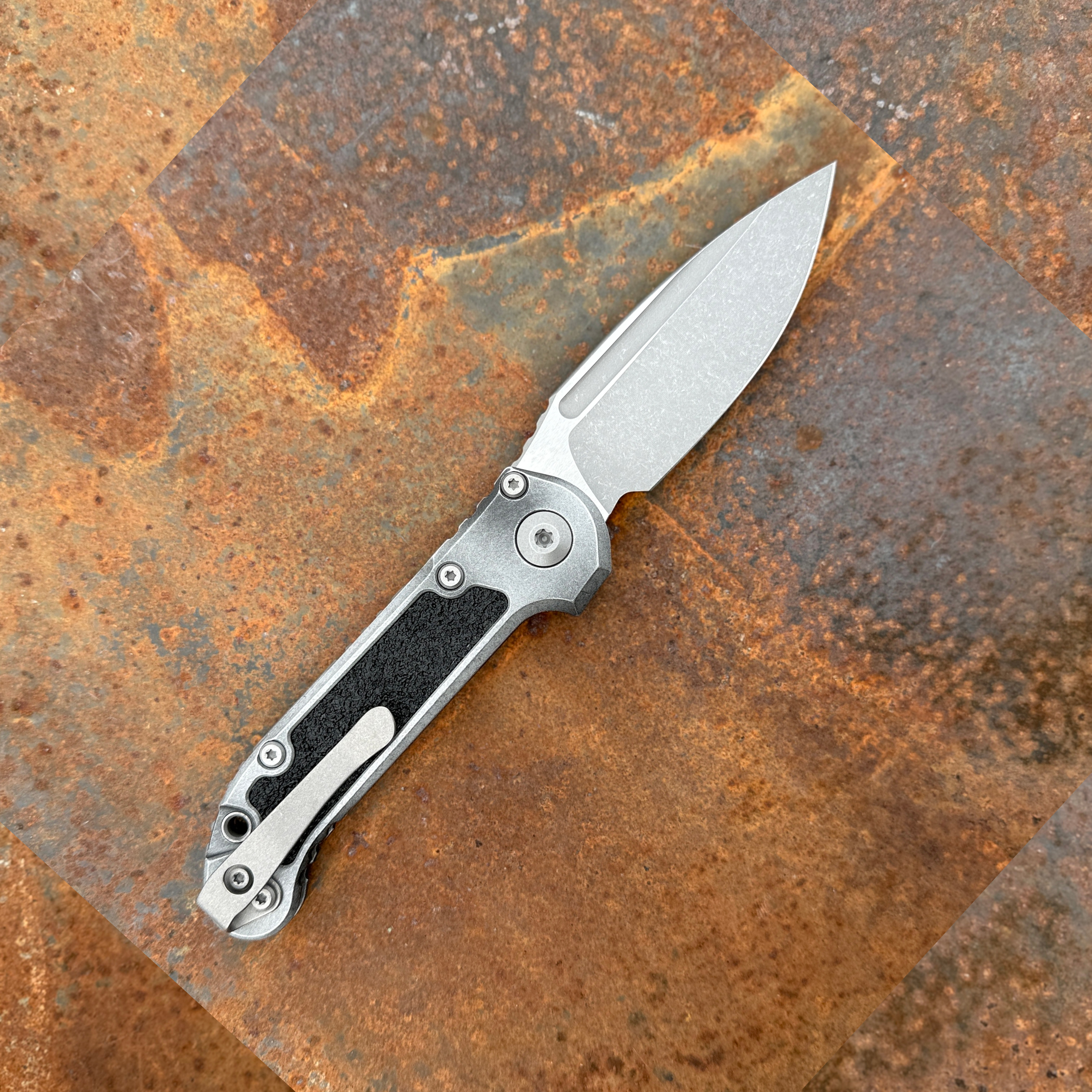 Microtech LUDT Gen III Auto Weathered Metal Aluminum Apocalyptic Microtech LUDT Gen III Auto Weathered Metal Aluminum Apocalyptic