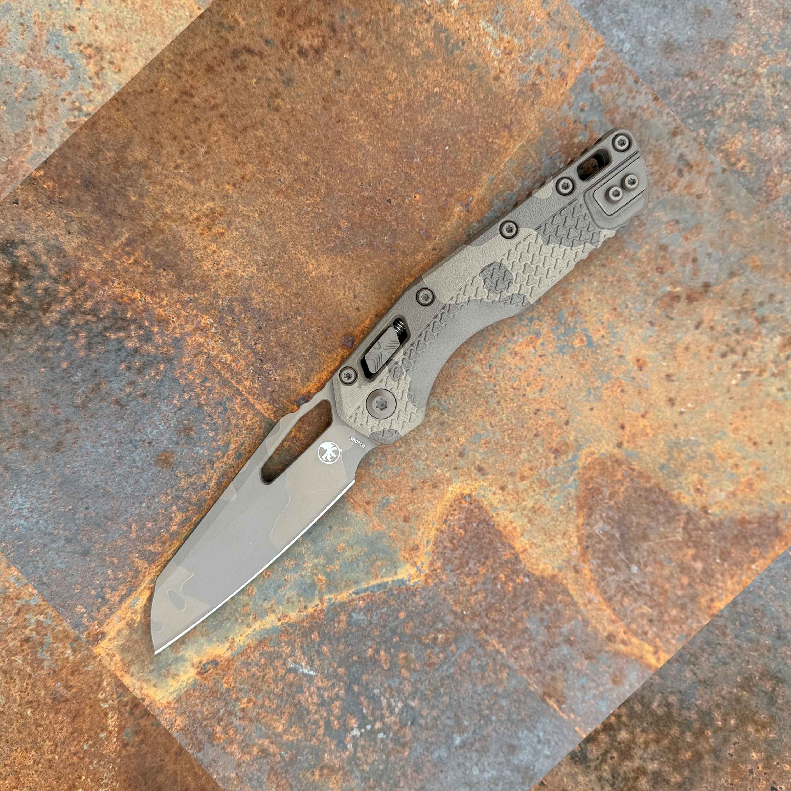 Microtech MSI Ram-Lok Chocolate Camo Cerakote Tri-Grip Polymer