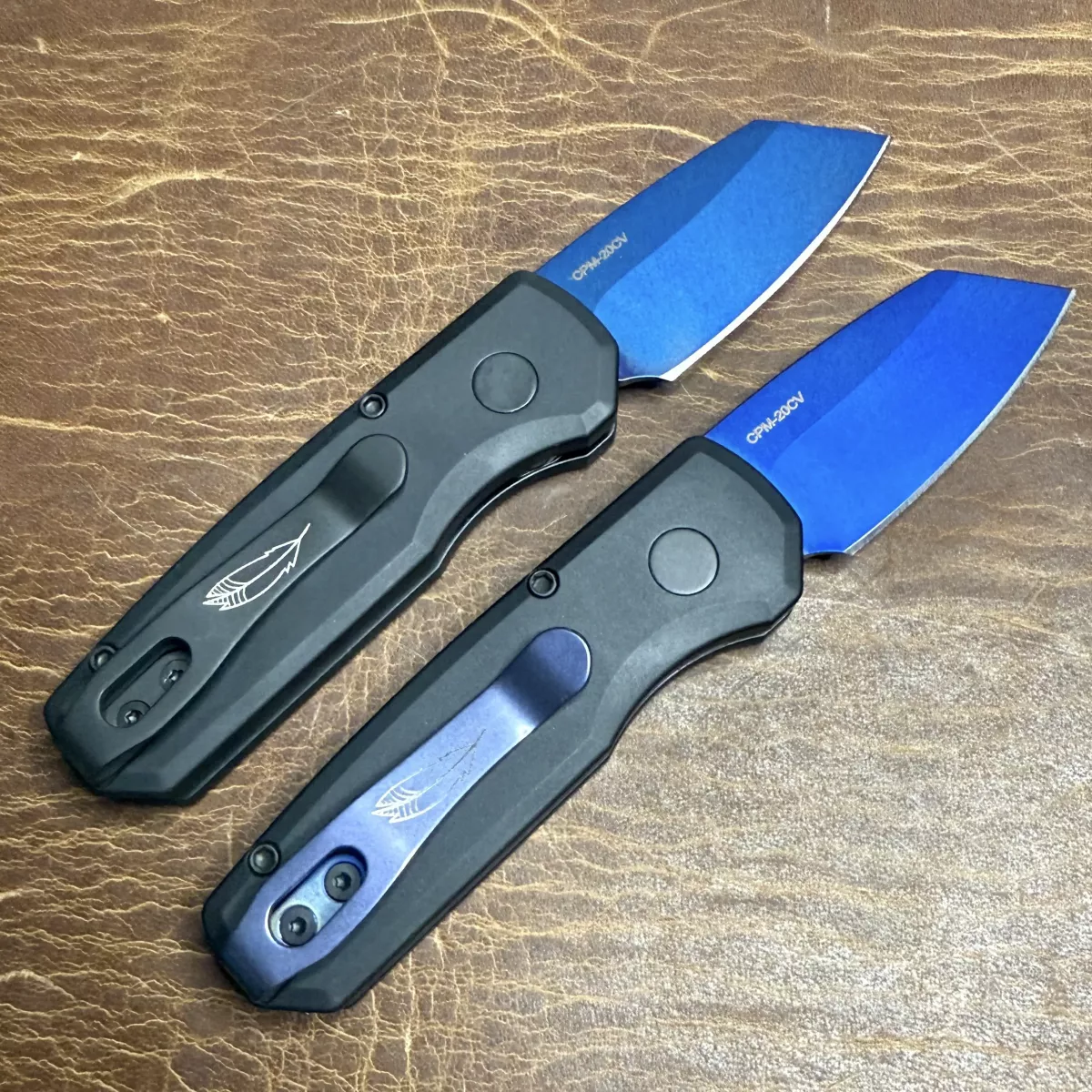Pro-Tech Runt 5 Auto Black Aluminum REV Tanto Sapphire CPM 20CV