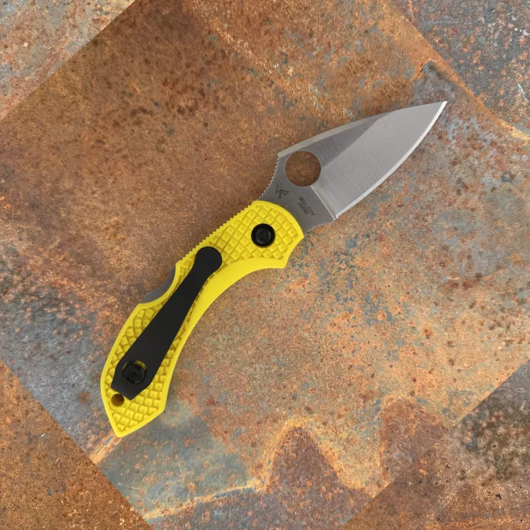 Spyderco Dragonfly 2 Salt Yellow FRN Satin H2 Blade Folding Knife