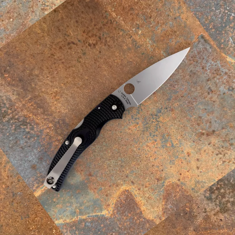 Spyderco Native Chief LW Black FRN Scales Satin CTS BD1N Blade Folding Knife