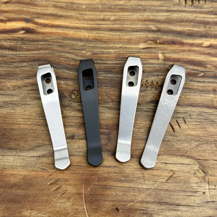 USA Made Deep Carry Titanium Pocket Clips for Folding Knives