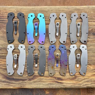 Spyderco PM2 Plain Titanium Scale Kit