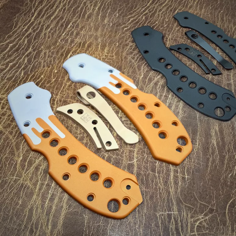 Limited Run - Spyderco Delica 4 LynchNW MOD 2 Titanium Scale Kits