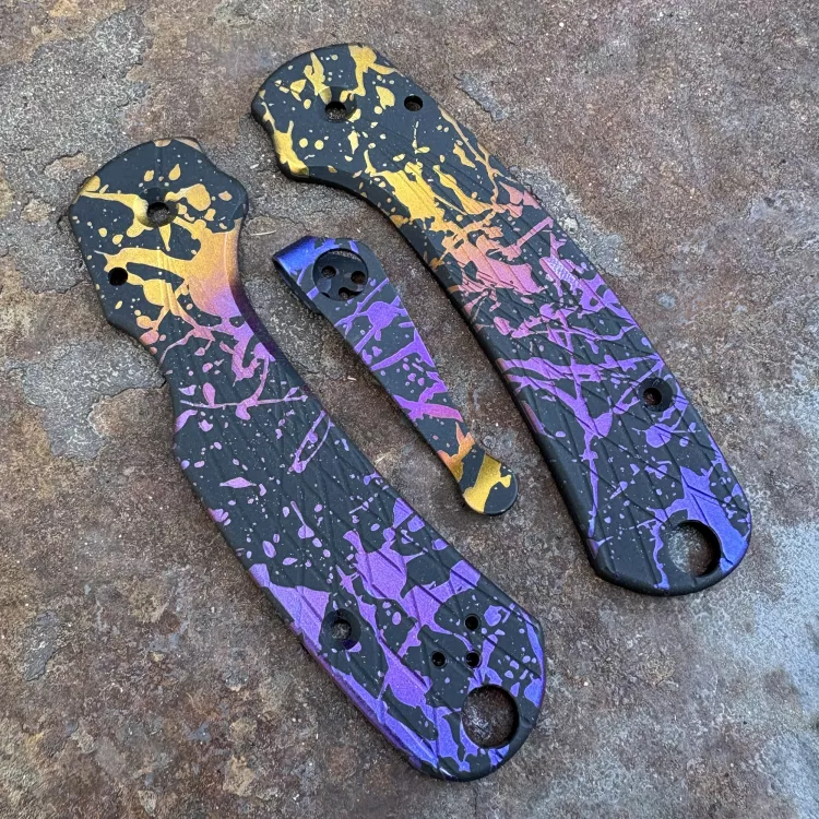 Limited Run - Spyderco Para 3 Skinny "Streamline" Titanium Scale Kit