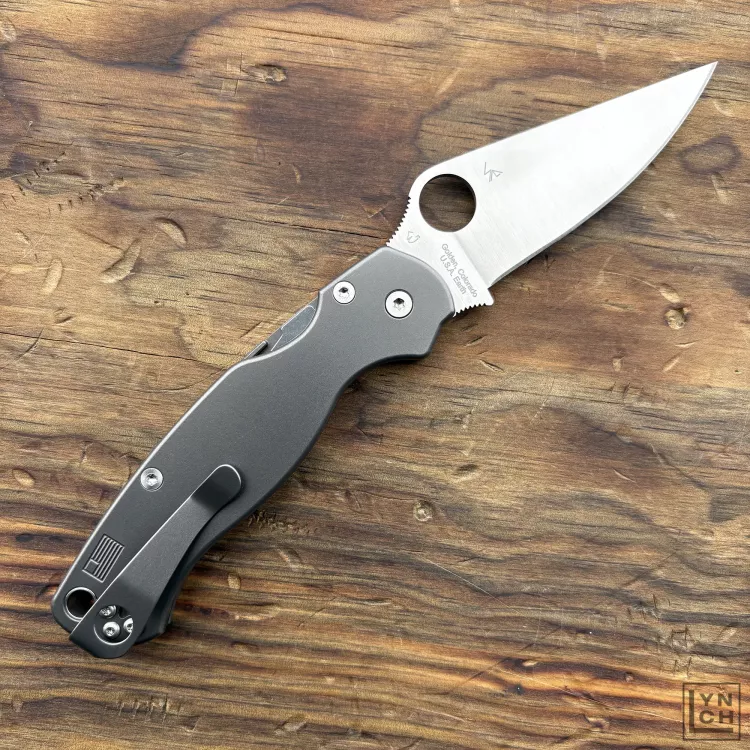 Spyderco Paramilitary 2 (PM2) Dark Abyss Titanium Scales SPY27 MOD Knife