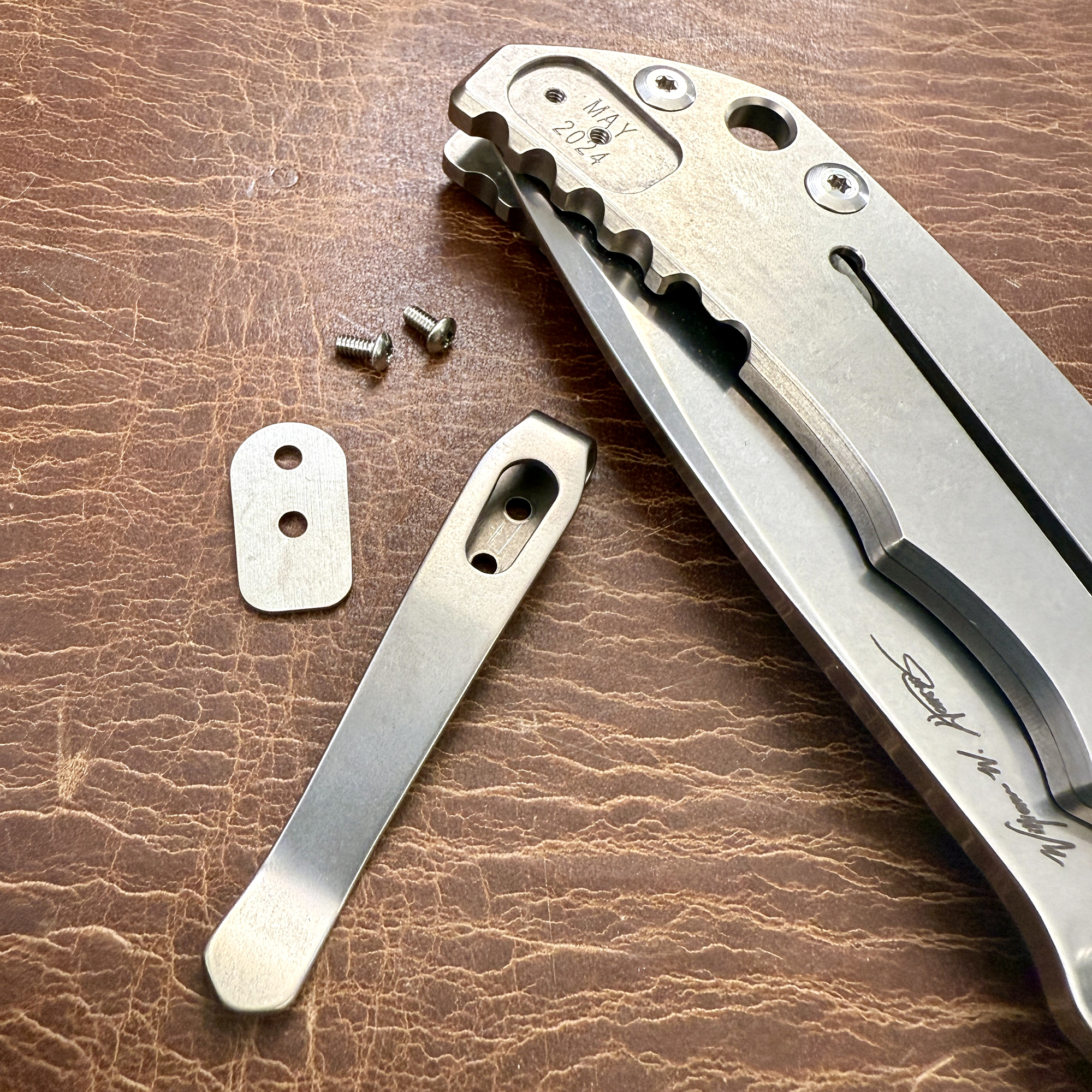 Spartan Harsey Standard Titanium Deep Carry Pocket Clip | USA Made